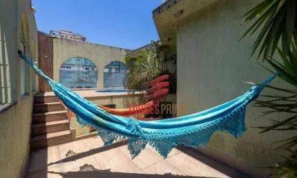 Linda cobertura duplex com 3 dormitórios à venda com churrasqueira e piscina, 162 m² por r$ 1.100.000 - embaré - santos/sp