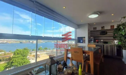 Apartamento com 3 dormitórios à venda, 132 m² por r$ 1.670.000,00 - ponta da praia - santos/sp