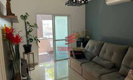 Linda Casa Sobreposta Alta com 2 dormitórios à venda, 200 m² por R$ 1.100.000 - Marapé - Santos/SP