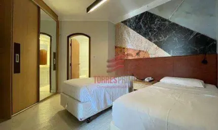 Flat com 1 dormitório à venda, 48 m² por R$ 469.000,00 - Gonzaga - Santos/SP