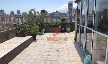Cobertura com 3 dormitórios à venda, 215 m² por R$ 800.000,00 - Boqueirão - Santos/SP