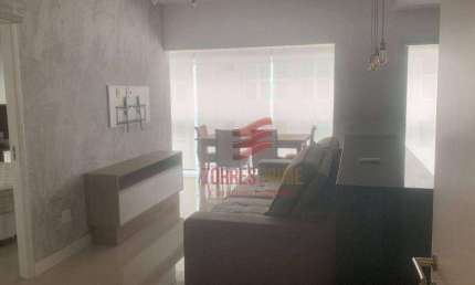 Apartamento com 1 dormitório para alugar, 57 m² por R$ 6.500,02/mês - Gonzaga - Santos/SP