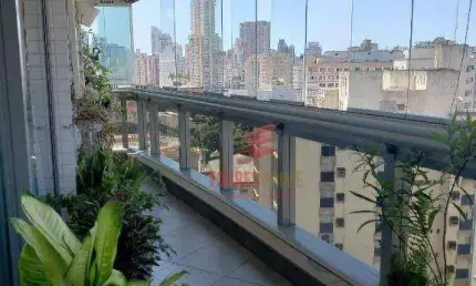 Apartamento com 4 dormitórios à venda, 340 m² por r$ 3.000.000,00 - boqueirão - santos/sp