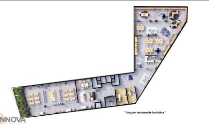 Sobreloja para alugar, 942.00 m2 por R$26376.00  - Portao - Curitiba/PR