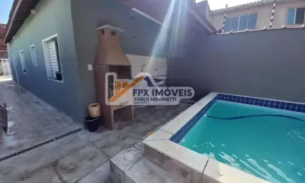 Casa para venda em itanhaém, balneário gaivota, 2 dormitórios, 1 suíte, 1 banheiro, 2 vagas