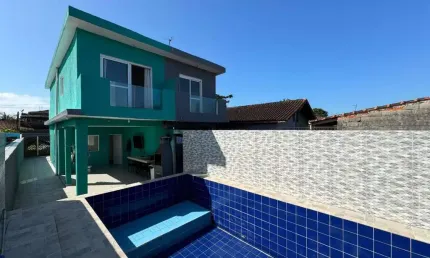 Casa para Venda em Itanhaém, Verde Mar, 3 dormitórios, 2 banheiros, 2 vagas