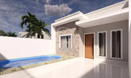 RESIDÊNCIA EM PADRÃO MODERNO COM 02 QUARTOS (SENDO 01 SUÍTE) NO BALNEÁRIO PRIMAVERA!!