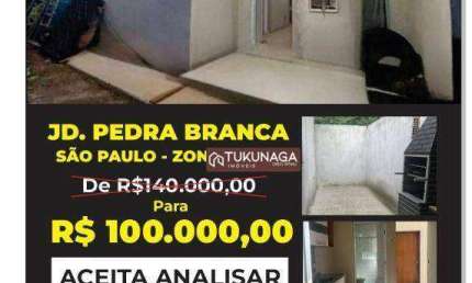 Casa  á venda com79m², 2 dormitórios de R$140.000 por  por R$ 100.000 - Jardim Pedra Branca - São Paulo/SP-ZONA LESTE