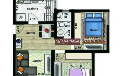 Apartamento com 2 dormitórios à venda, 54 m² por R$ 215.000,00 - Jardim São Luis - Guarulhos/SP