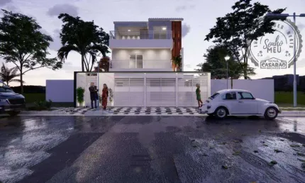 Casa em condomínio fechado com 3 quartos à venda na Rua Michel Alca, Vila Mirim, Praia Grande