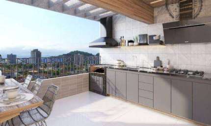 Apartamento com 3 dormitórios à venda, 149 m² por R$ 1.400.000,00 - Canto do Forte - Praia Grande/SP