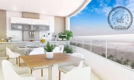 Apartamento com 2 dormitórios à venda, 91 m² por R$ 912.200,00 - Caiçara - Praia Grande/SP