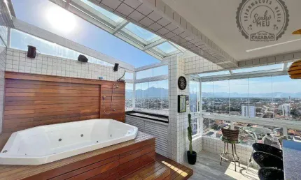 Cobertura com 3 dormitórios à venda, 143 m² por R$ 1.790.000,00 - Caiçara - Praia Grande/SP