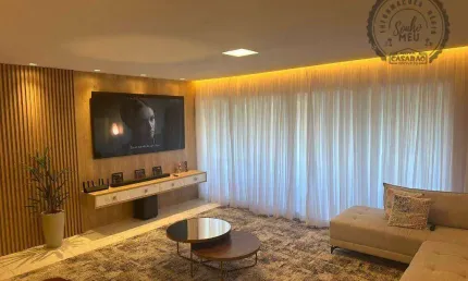 Apartamento com 3 dormitórios à venda, 148 m² por R$ 2.300.000,00 - Canto do Forte - Praia Grande/SP