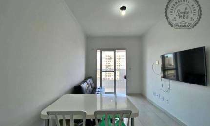 Apartamento com 1 dormitório para alugar, 45 m² por R$ 2.900,00/mês - Aviação - Praia Grande/SP