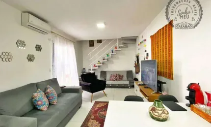 Apartamento Duplex com 1 dormitório para alugar, 60 m² por R$ 2.900,00/mês - Ocian - Praia Grande/SP