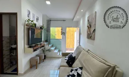Casa em condomínio fechado com 2 quartos à venda na Avenida Ângelo Perino, Balneário Maracanã, Praia Grande