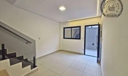 Casa em condomínio fechado com 2 quartos à venda na Vila Mirim, Praia Grande 