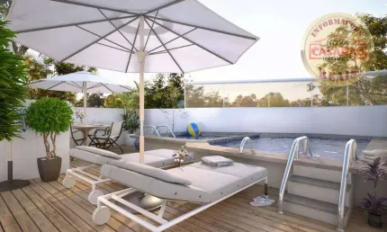 Apartamento com 2 dormitórios à venda, 56 m² por r$ 378.000,00 - mirim - praia grande/sp