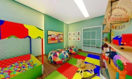 Apartamento com 1 dormitório à venda, 55 m² por r$ 334.000,00 - caiçara - praia grande/sp