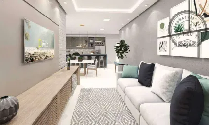 Apartamento com 2 dormitórios à venda, 80 m² por r$ 454.000,00 - ocian - praia grande/sp