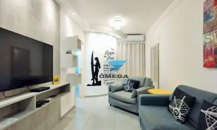 Perto da praia - apartamento reformado com 1 quarto - praia do tombo, guarujá.