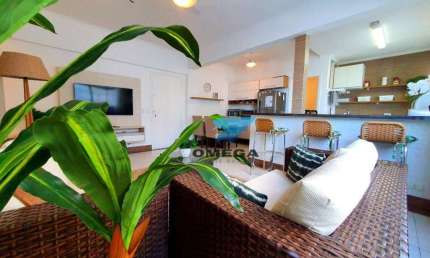 Apartamento reformado em porcelanato com 3 suítes à venda Prédio Frente mar na Praia das Pitangueiras - Guarujá/SP