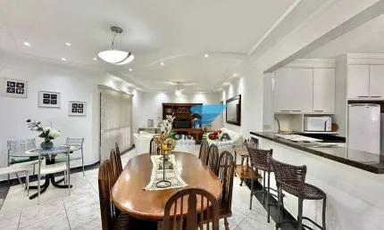 Apartamento com varanda e 4 dormitórios à venda na paria das pitangueiras - guarujá/sp