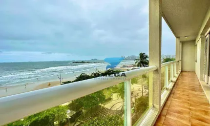 Apartamento à venda - localização privilegiada de frente para o mar - pitangueiras - guarujá.