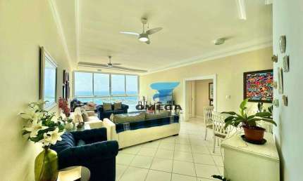 VISTA MAR - Apartamento com 4 quartos sendo 3 suítes à venda - Lazer - Frente total para o mar -Praia das Pitangueiras - Guarujá..