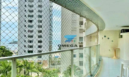 Apartamento com 4 quartos sendo 3 suítes à venda - Lazer completo - Vista para o mar - Praia das Pitangueiras - Guarujá.