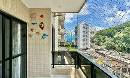 Praia das Pitangueiras, Guarujá, 3 dormitórios (2 suítes), Sala para 2 ambientes, Varanda, 2 vagas, Lazer