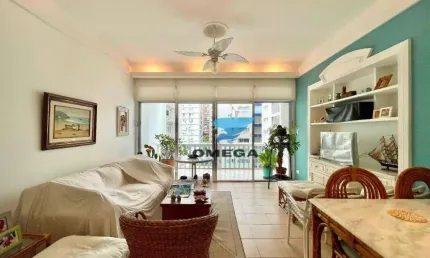 Apartamento 4 Dormitórios com ampla sacada e Vista mar á venda na Praia das Pitangueiras cidade de Guarujá/SP.