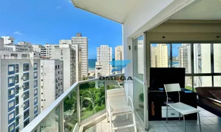 Praia das Pitangueiras, Guarujá, Vista mar, Perto da praia, 4 dormitórios (1 suíte), Sala para 2 ambientes, Varanda, Lazer e 2 vagas