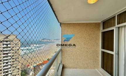Apartamento vista mar à venda na praia das Pitangueiras no Guarujá I Omega Imoveis
