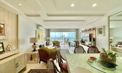 Apartamento vista mar à venda na praia das pitangueiras no guarujá i omega imoveis