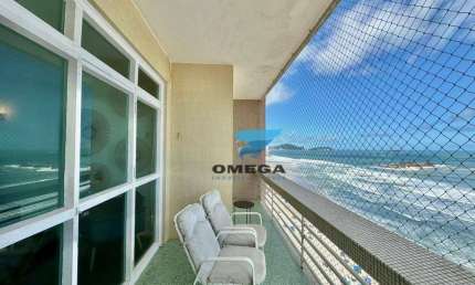 Apartamento vista mar ^`a venda na prai das Pitangueiras no Guarujá I Omega Imoveis