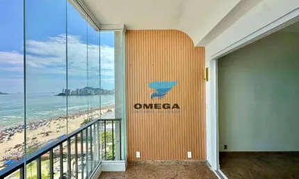 Apartamento frente mar à venda na praia das Pitangueiras no Guarujá I Omega Imoveis