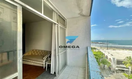 Apartamento com vista mar à venda na praia das Pitangueiras no Guarujá I Omega Imoveis