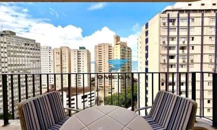 Apartamento com vista mar à venda na praia das pitangueiras no guarujá i omega imoveis
