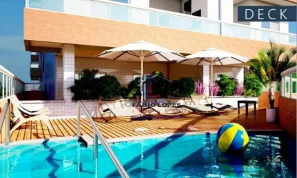 Apartamento com 2 dormitórios à venda, 76 m² por R$ 372.000,00 - Vila Guilhermina - Praia Grande/SP