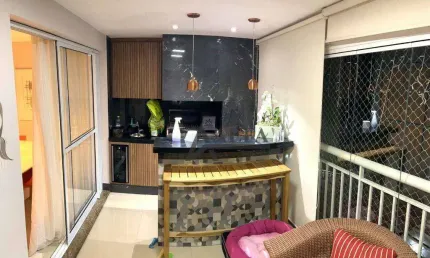 ** EDIFÍCIO ACCANTO - PORTEIRA FECHADA - Maravilhoso apartamento c/ ampla varanda gourmet c/ churrasqueira **