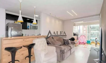 ** vision anália franco - imperdível - lindo studio em andar alto c/ ampla varanda gourmet **