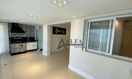 ** EDIFÍCIO PARQUE ANÁLIA FRANCO - Maravilhoso apartamento em andar alto c/ ampla varanda gourmet c/ churrasqueira **