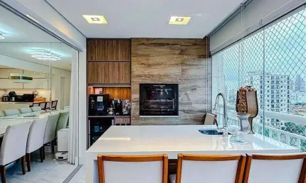** edifício accanto - i m p e r d í v e l - cinematográfico apartamento em andar alto c/ ampla varanda gourmet c/ churrasqueira **