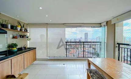 ** magnífico - oportunidade - lindo apto. em andar alto c/ ampla varanda gourmet c/ churrasqueira - 2 vagas **