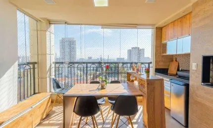 ** change tatuapé - lindo apartamento c/ ampla varanda gourmet c/ churrasqueira - 4 vagas de garagem **