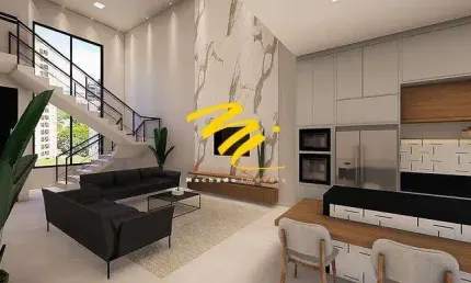 Sobrado à venda em paulínia, parque brasil 500, com 4 suítes, com 313.52 m², santorini