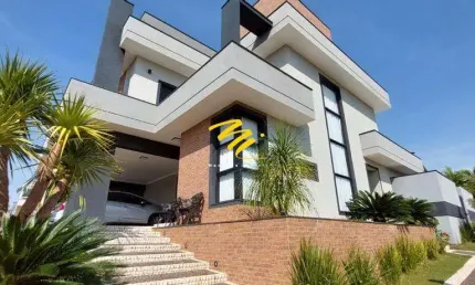 Sobrado à venda em paulínia, parque brasil 500, com 4 suítes, com 315 m², terras do cancioneiro