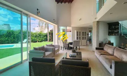 Sobrado à venda em paulínia, parque brasil 500, com 4 suítes, com 360 m², terras do cancioneiro